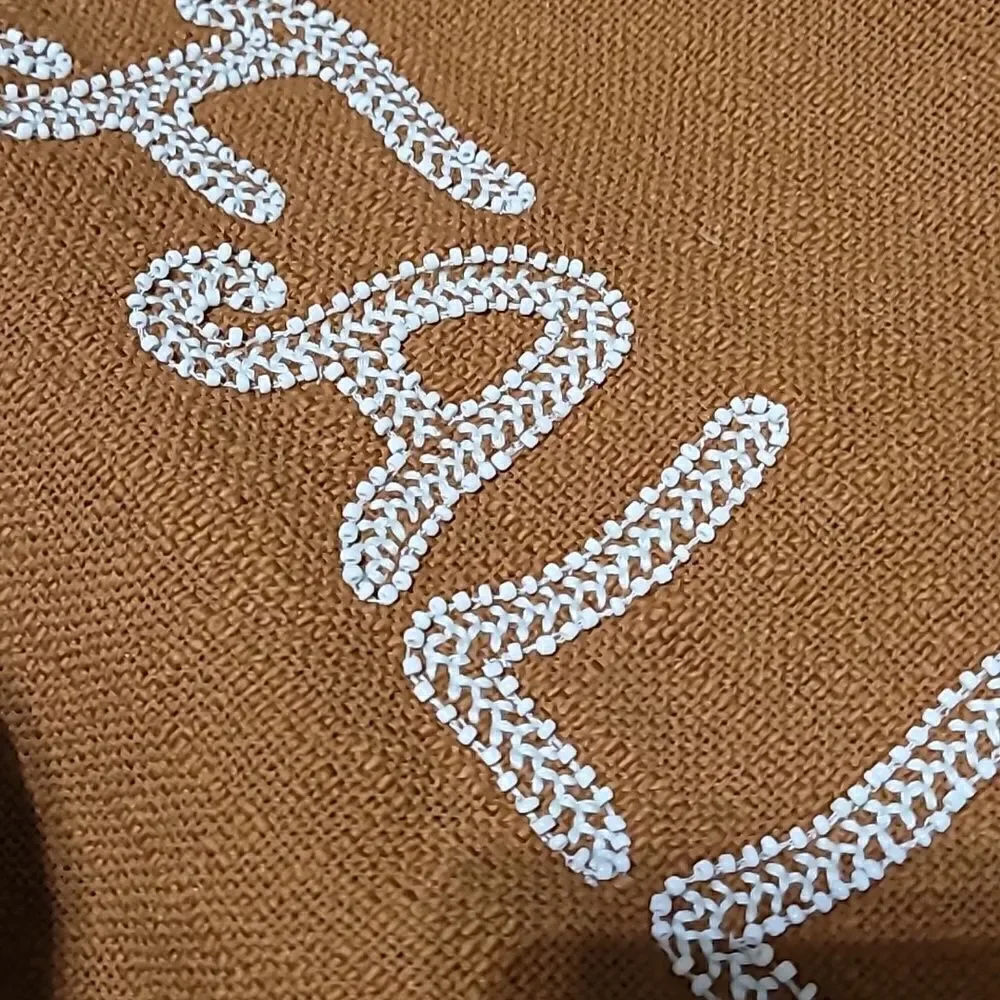 Fall embroidered table runner